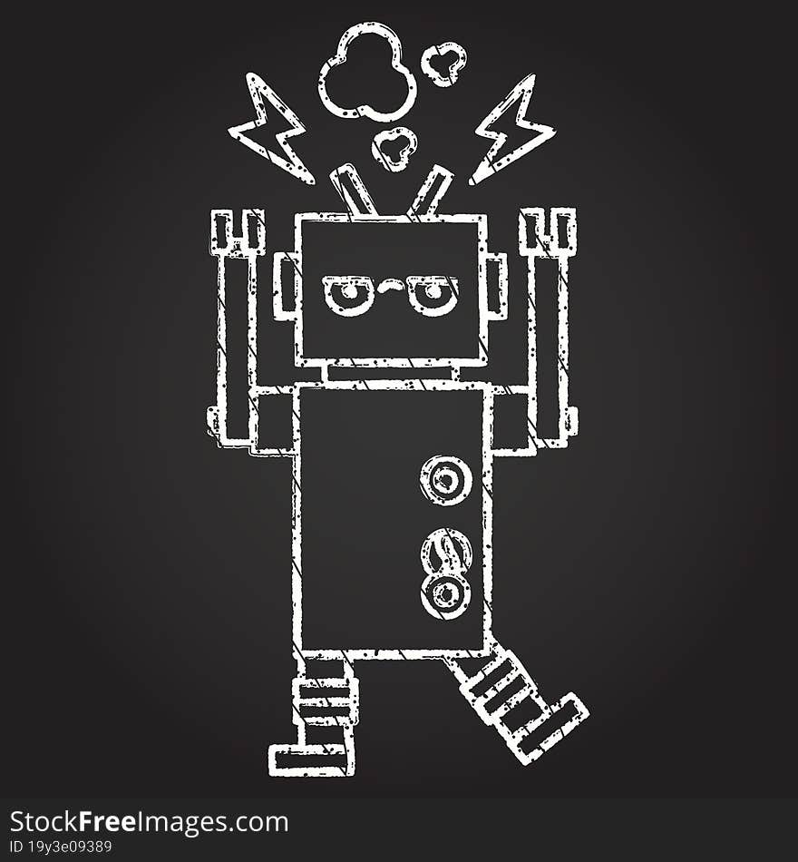 Robot Chalk Drawing