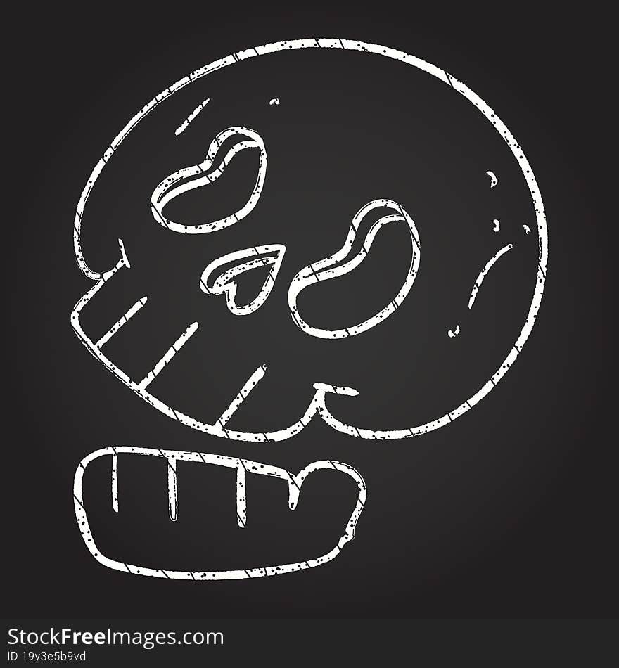 Skull Chalk Drawing