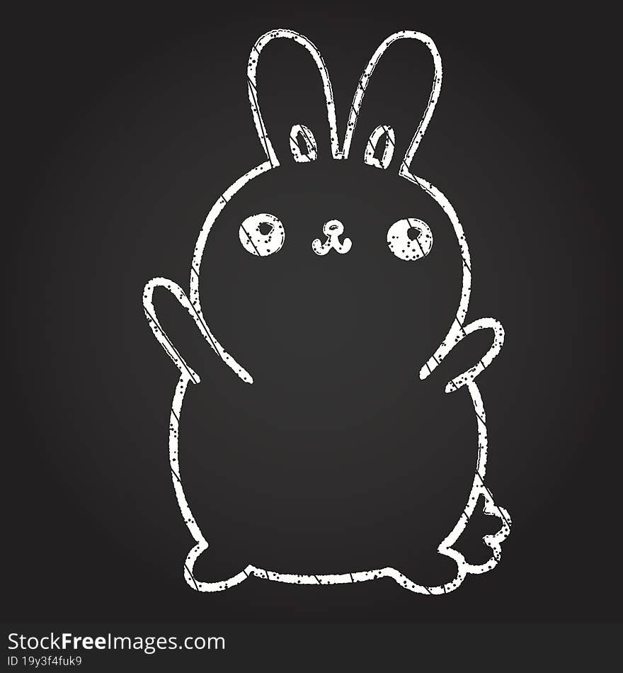 Bunny Chalk Drawing