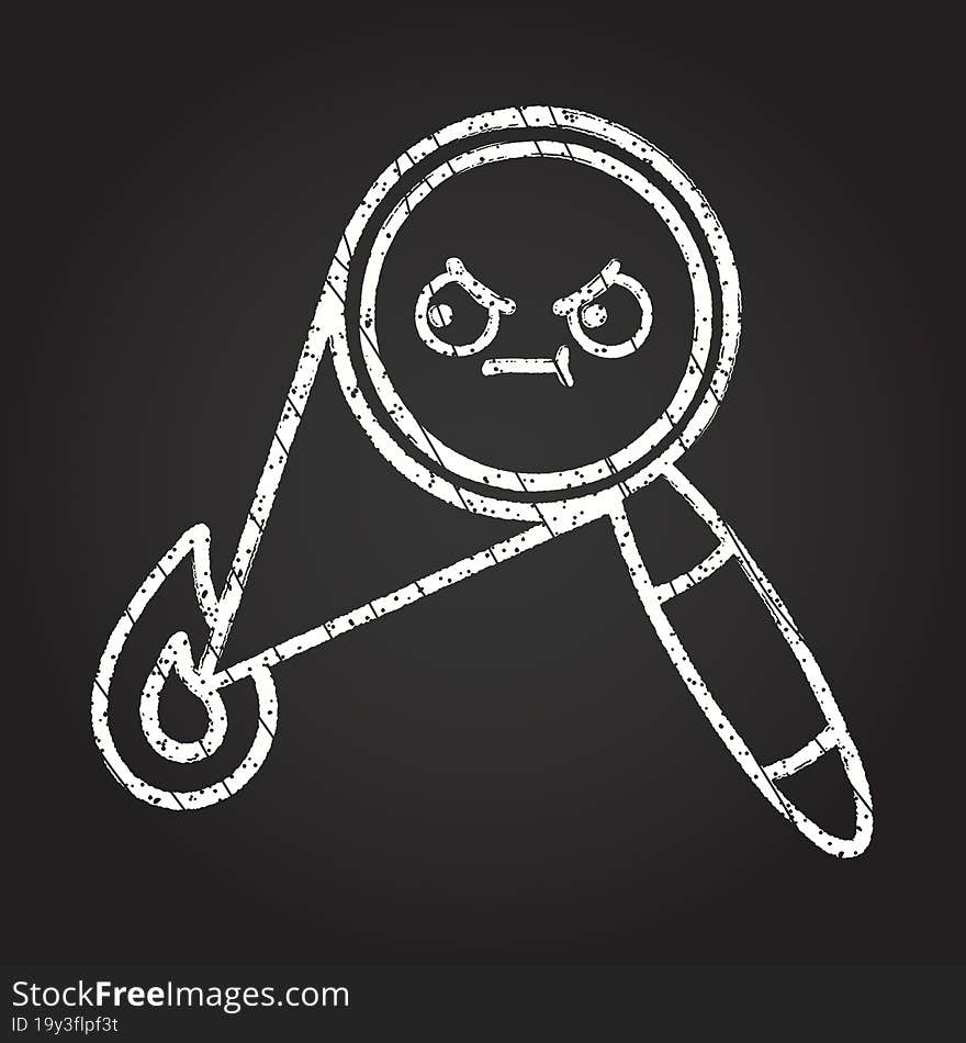 Magnifying Glass Chalk Drawing