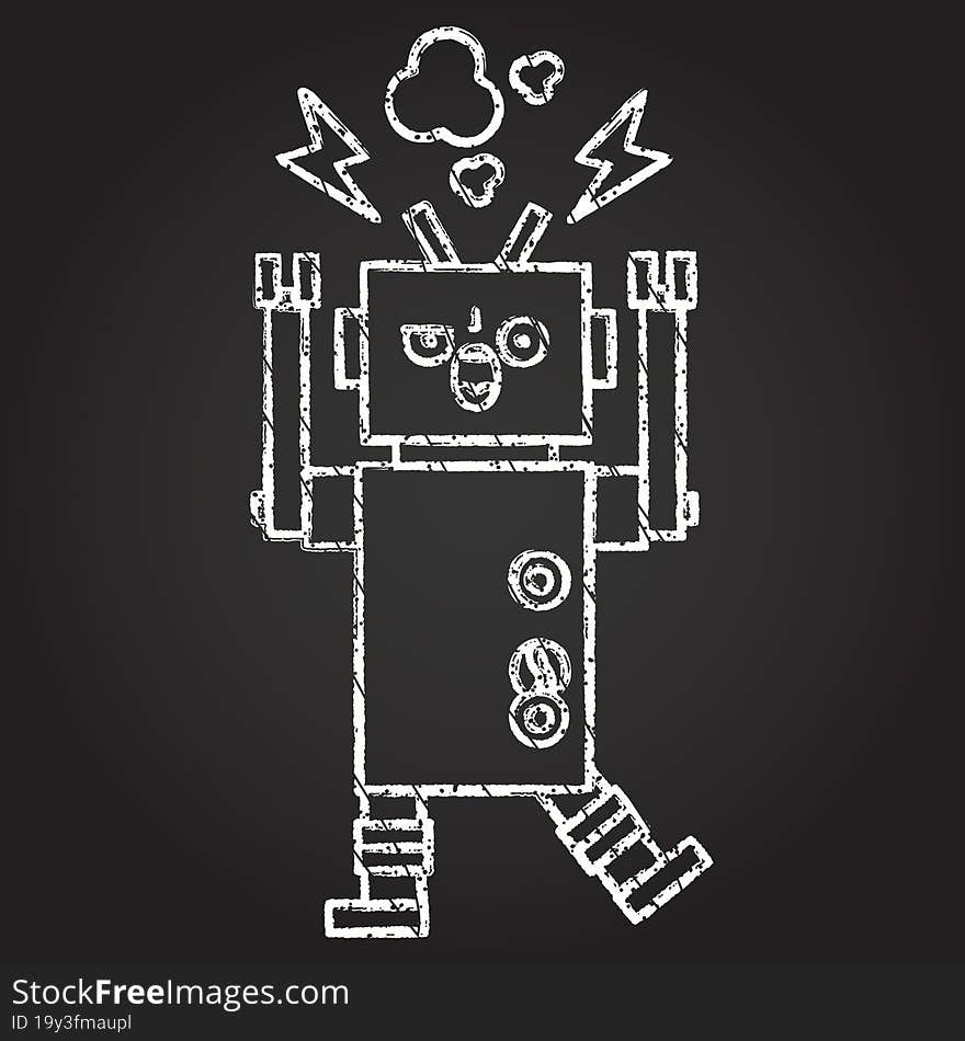 Robot Chalk Drawing