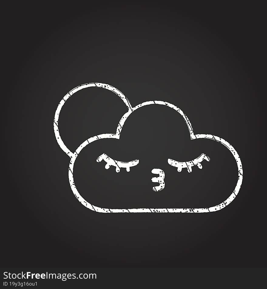 Cloud Chalk Drawing