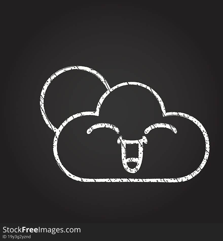 Cloud Chalk Drawing