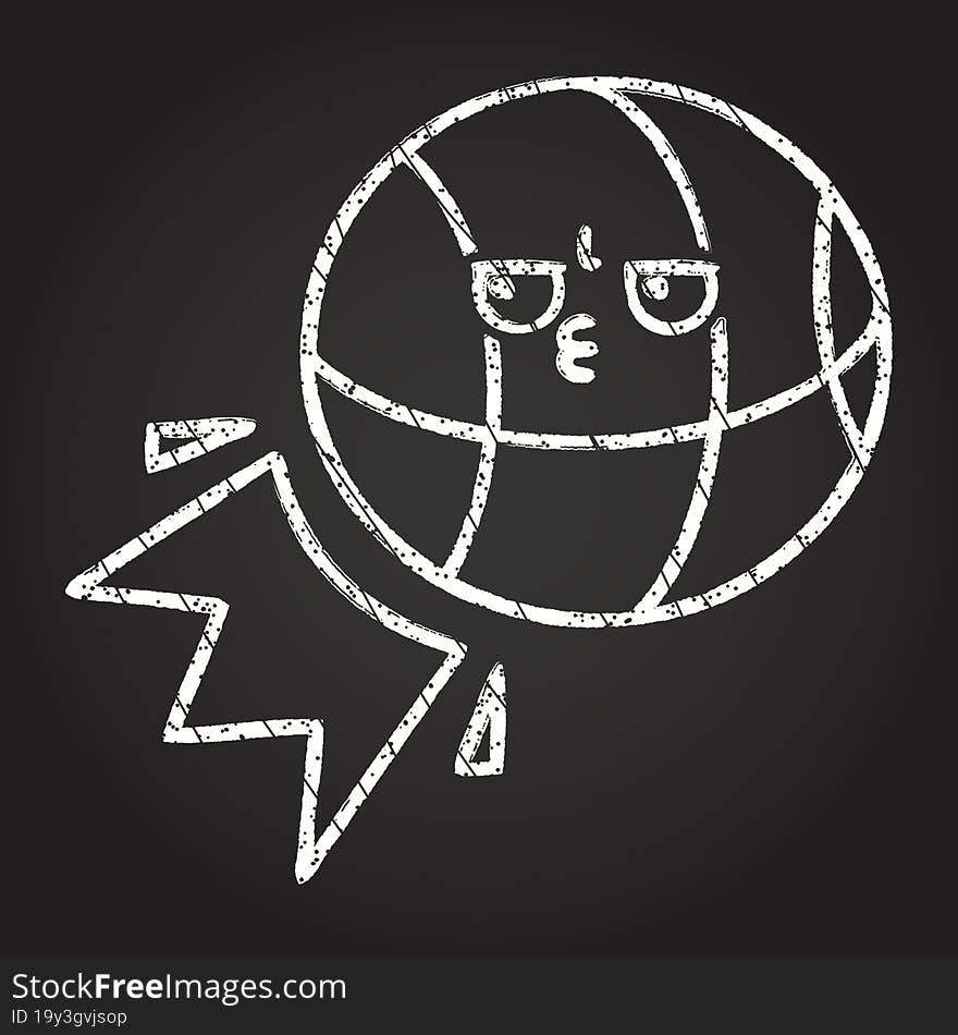 Basket Ball Chalk Drawing