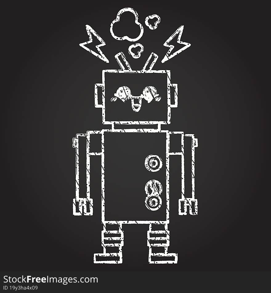 Robot Chalk Drawing