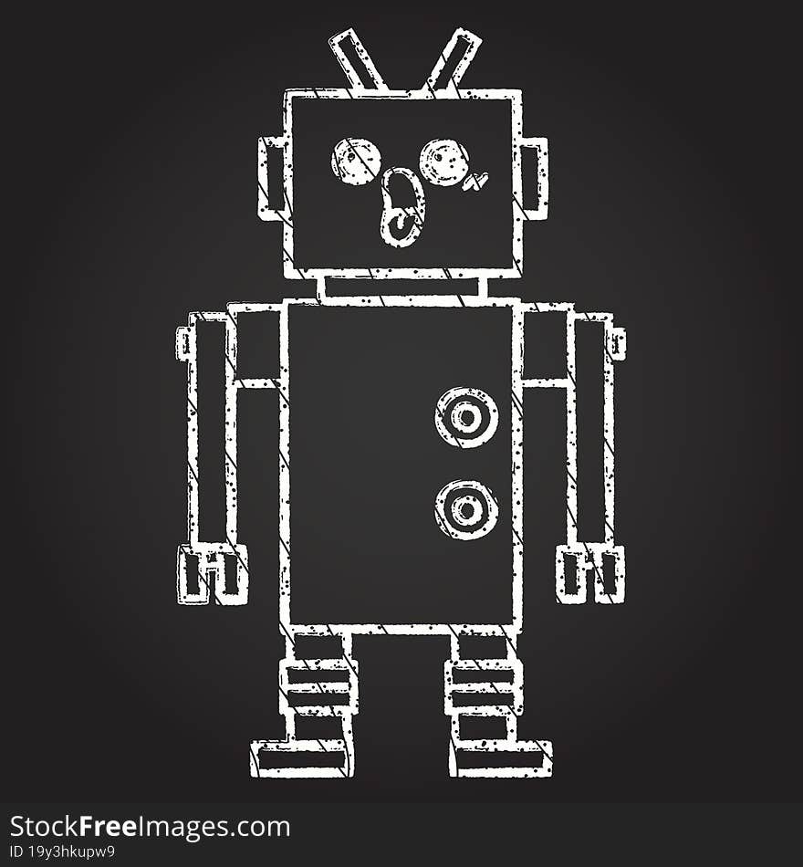 Robot Chalk Drawing