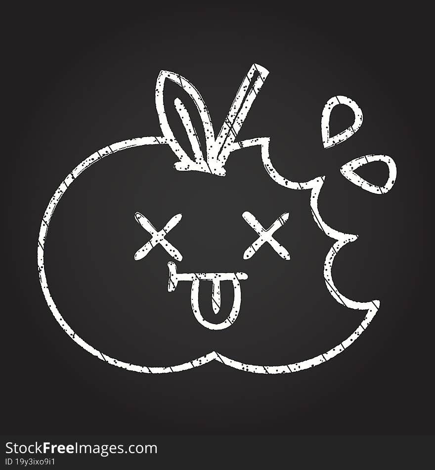 Apple Chalk Drawing