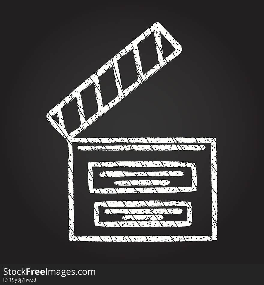 Film Clapper Chalk Drawing