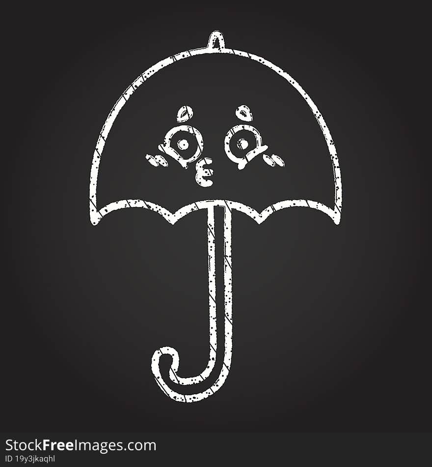 Umbrella Chalk Drawing