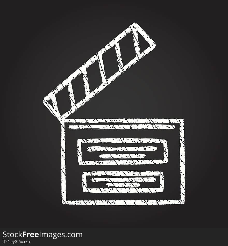 Clapper Board Chalk Drawing