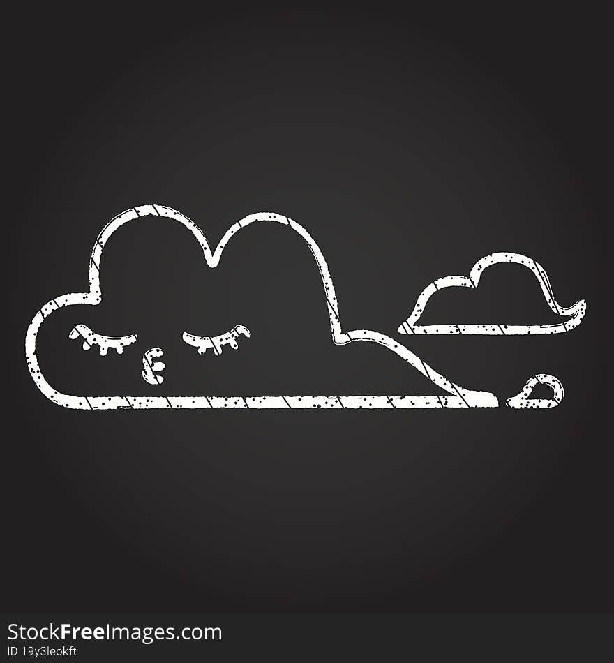 Cloud Chalk Drawing