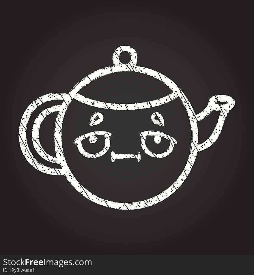 Teapot Chalk Drawing