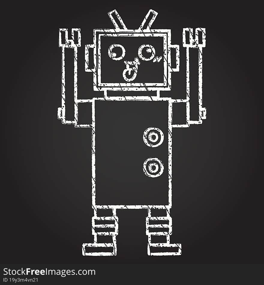 Robot Chalk Drawing