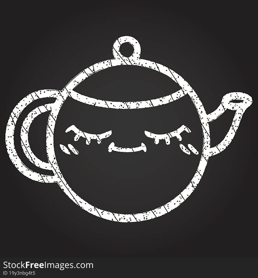 Teapot Chalk Drawing