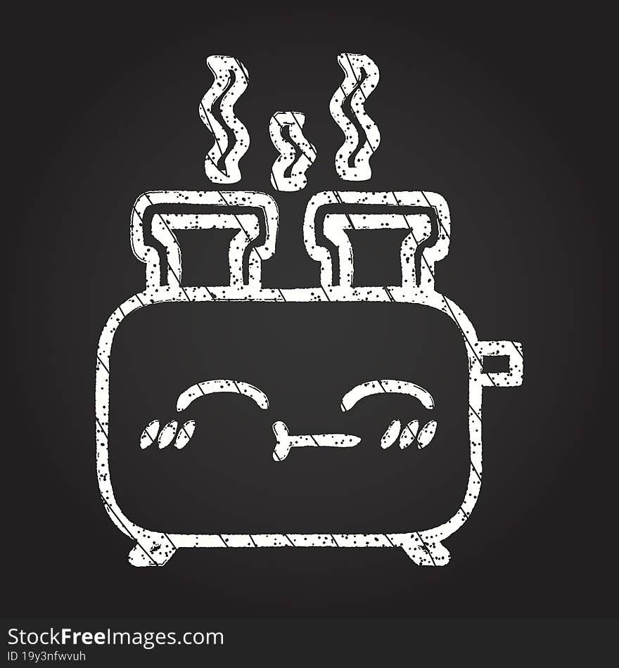 Toaster Chalk Drawing