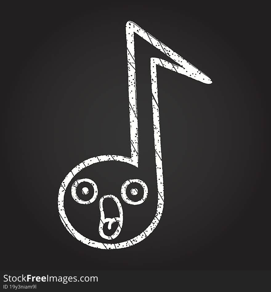 Music Note Chalk Drawing