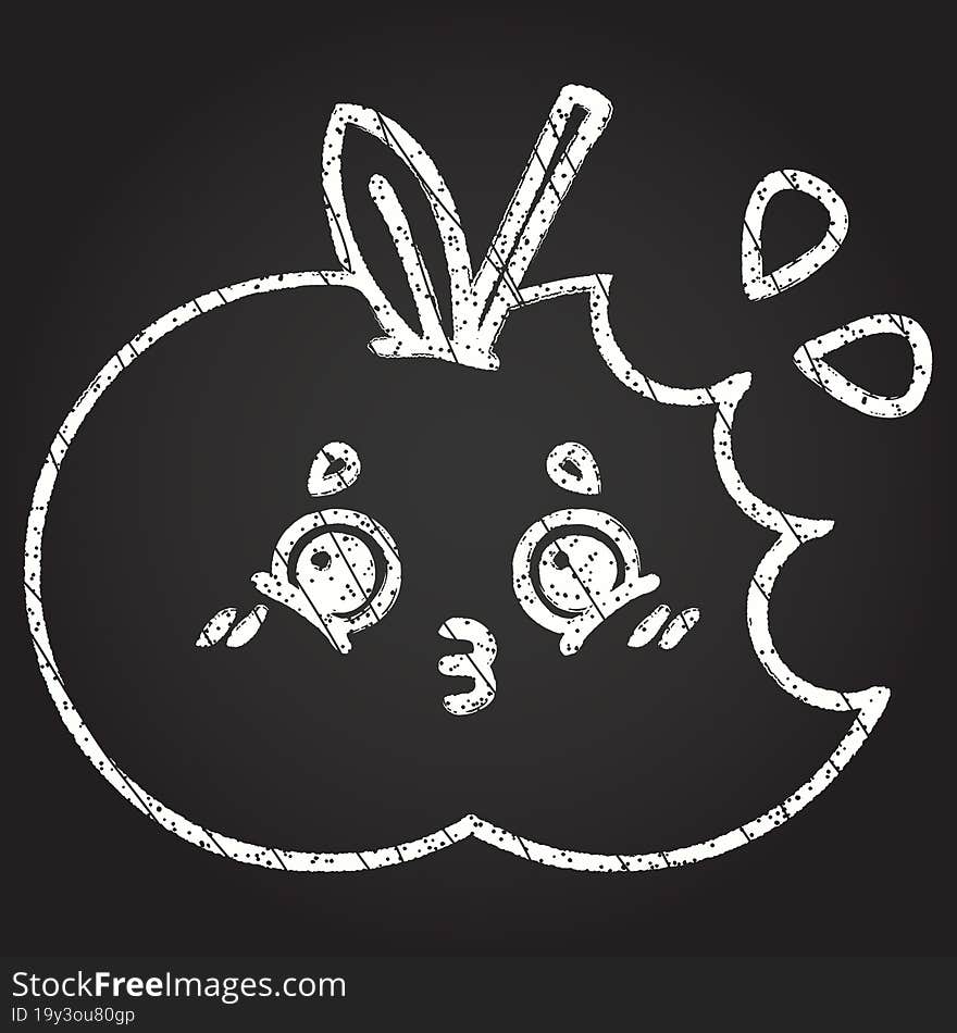 Apple Chalk Drawing