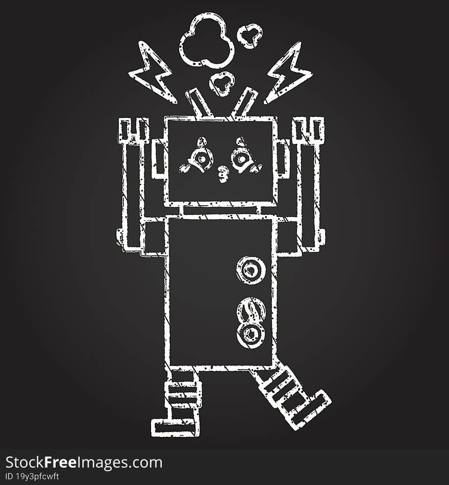 Robot Chalk Drawing