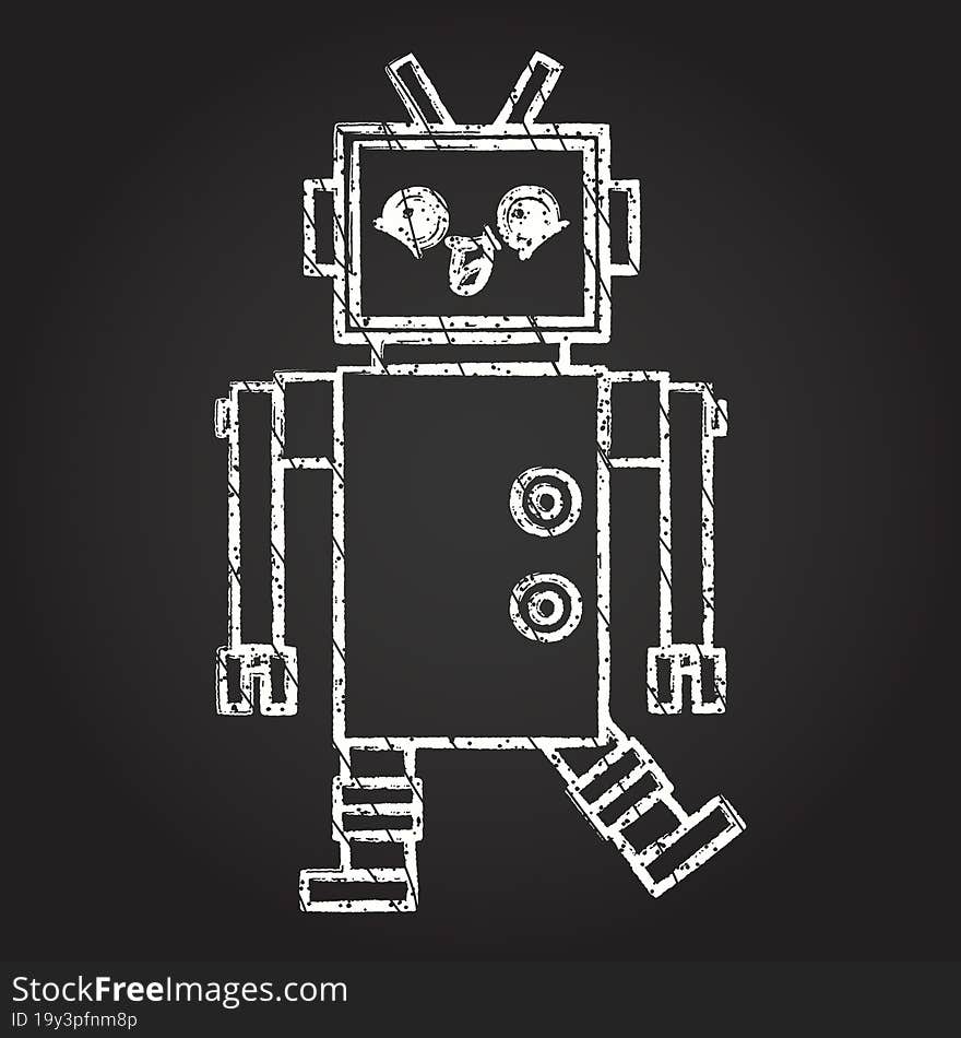 Robot Chalk Drawing