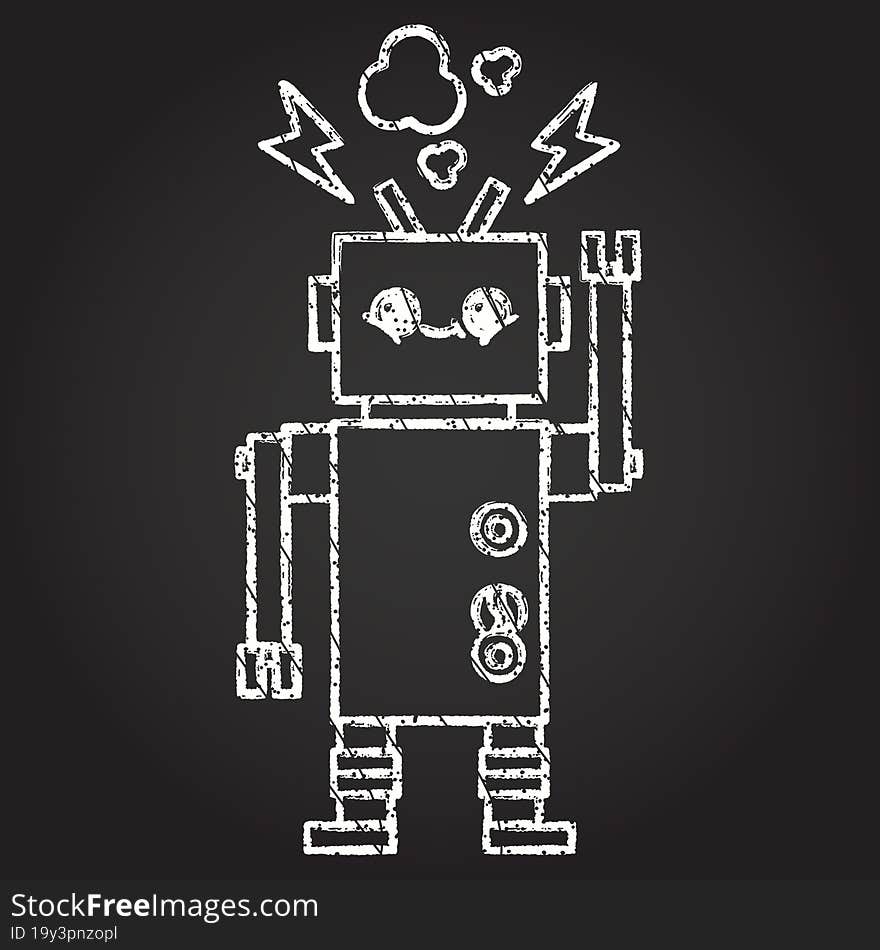 Robot Chalk Drawing