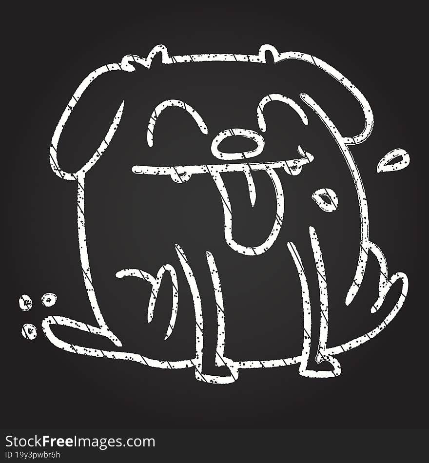 Dog Chalk Drawing