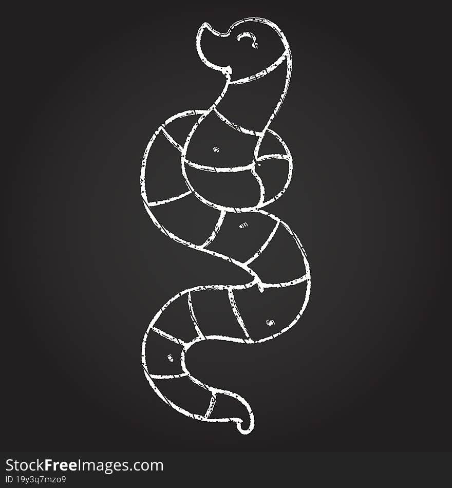 Worm Chalk Drawing