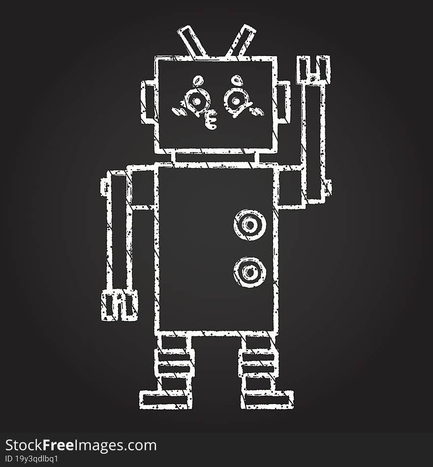 Robot Chalk Drawing