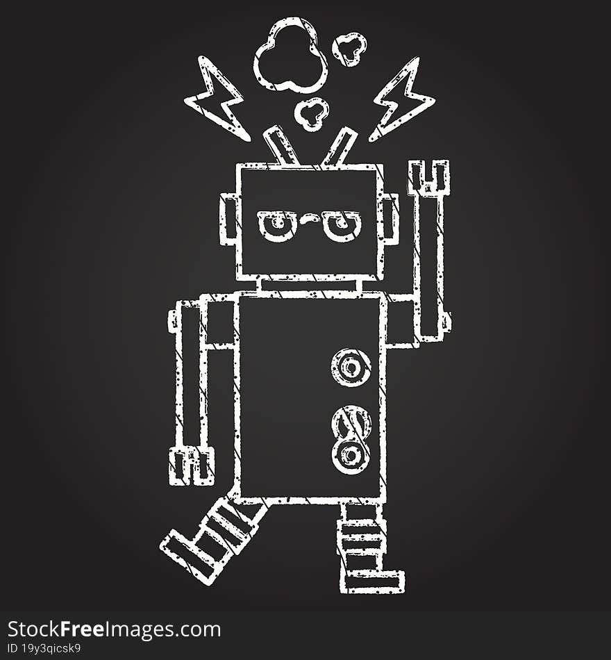 Robot Chalk Drawing