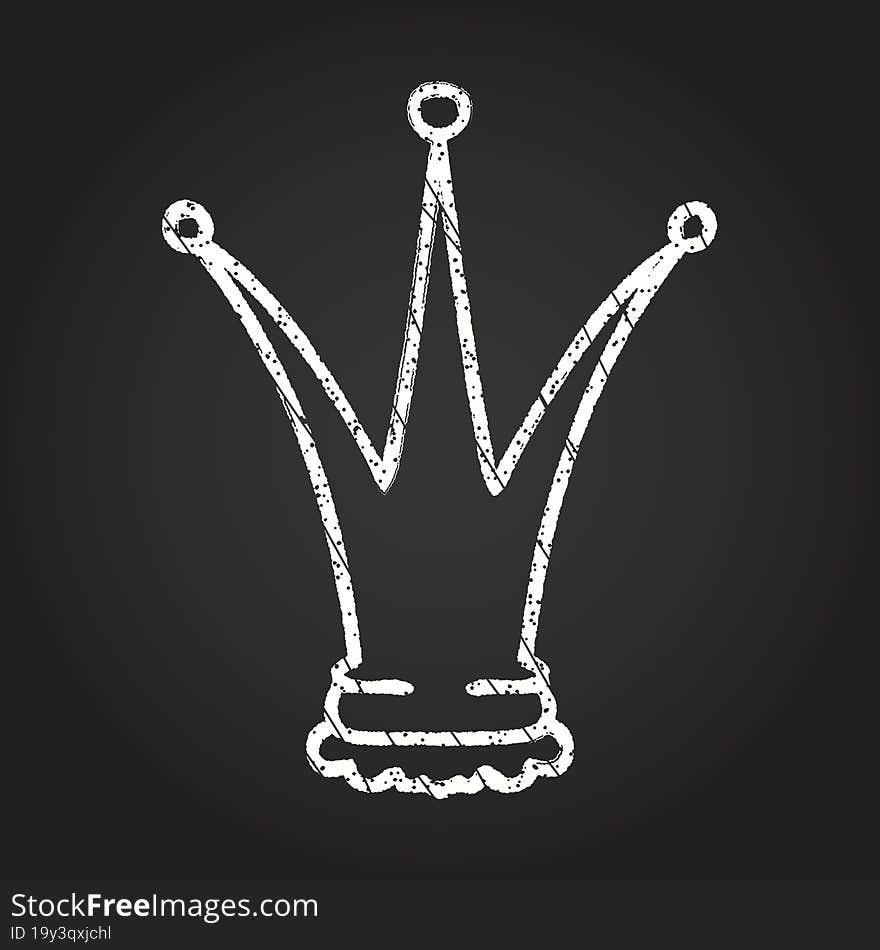 Tall Crown Chalk Drawing