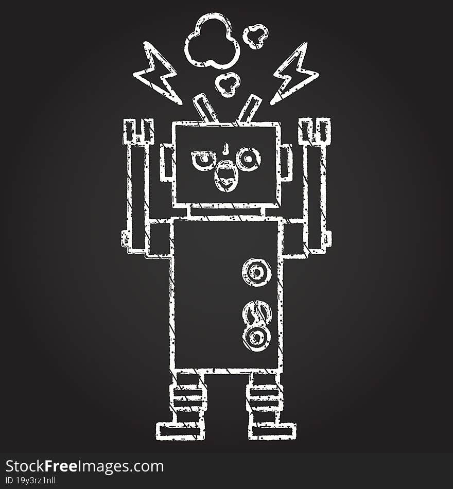 Robot Chalk Drawing