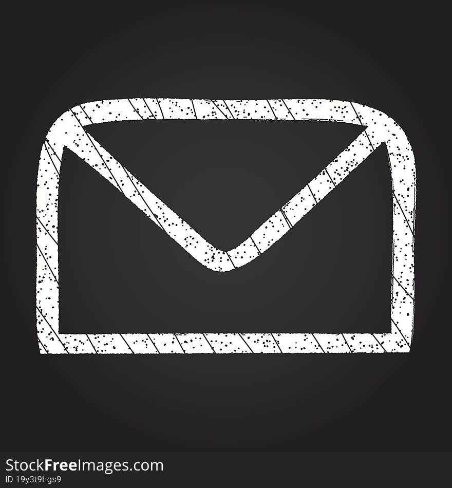 Mail Symbol Chalk Drawing