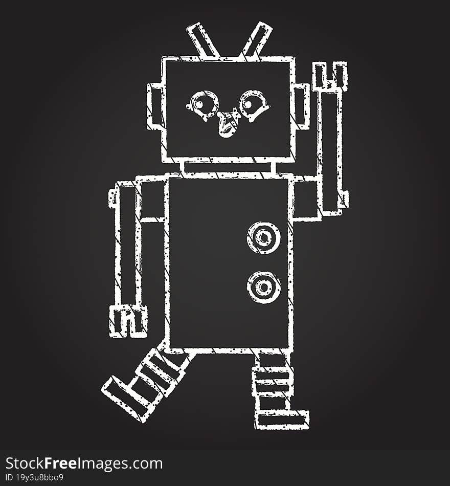 Robot Chalk Drawing