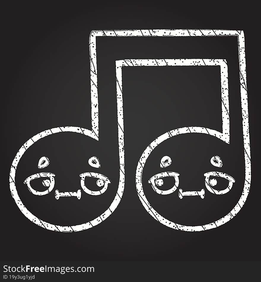 Music Note Chalk Drawing