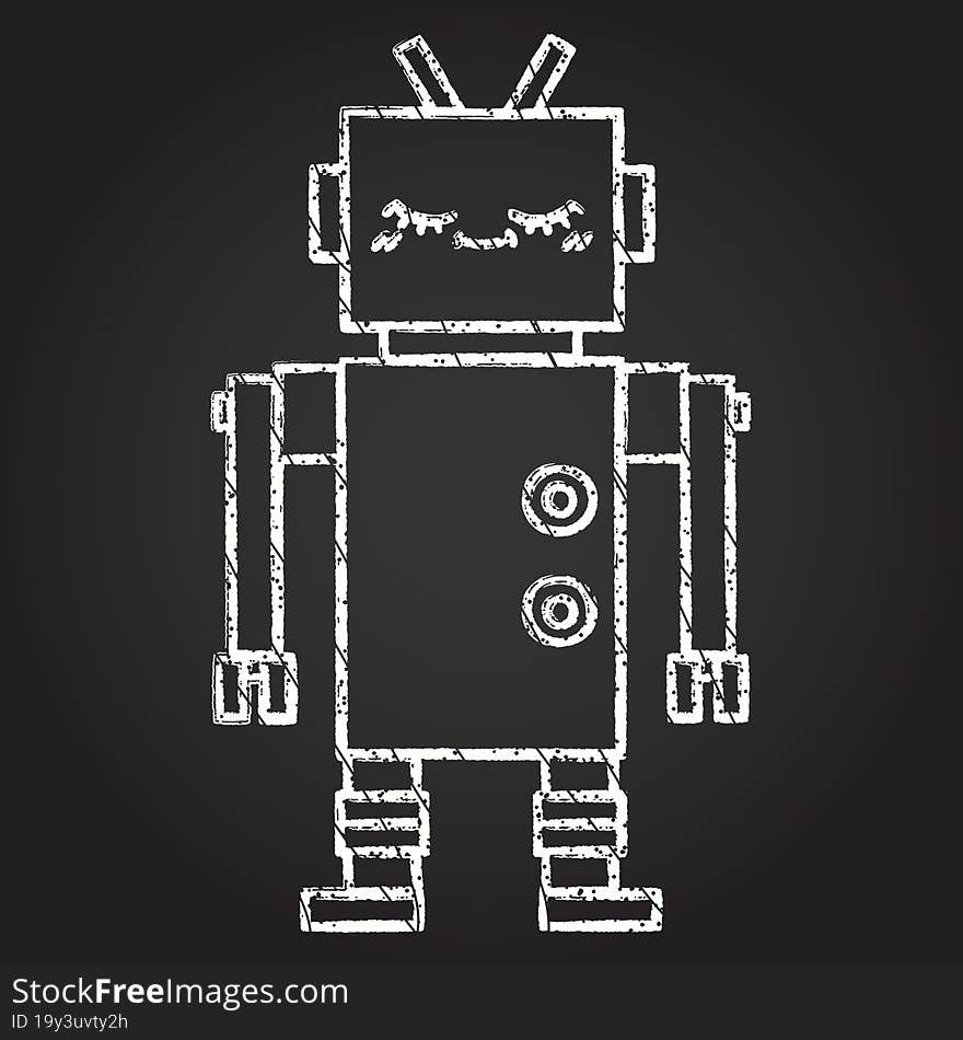 Robot Chalk Drawing