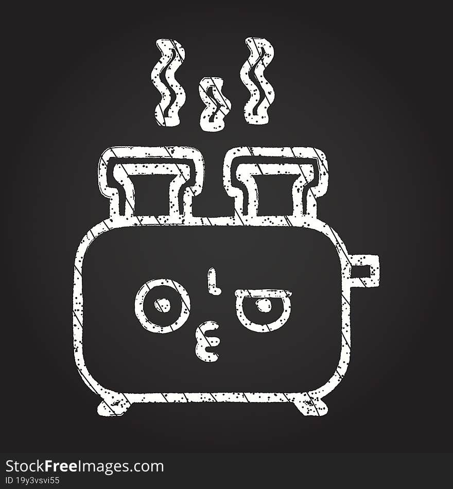 Toaster Chalk Drawing