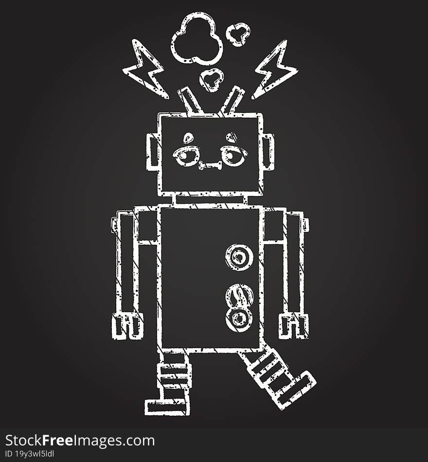 Robot Chalk Drawing