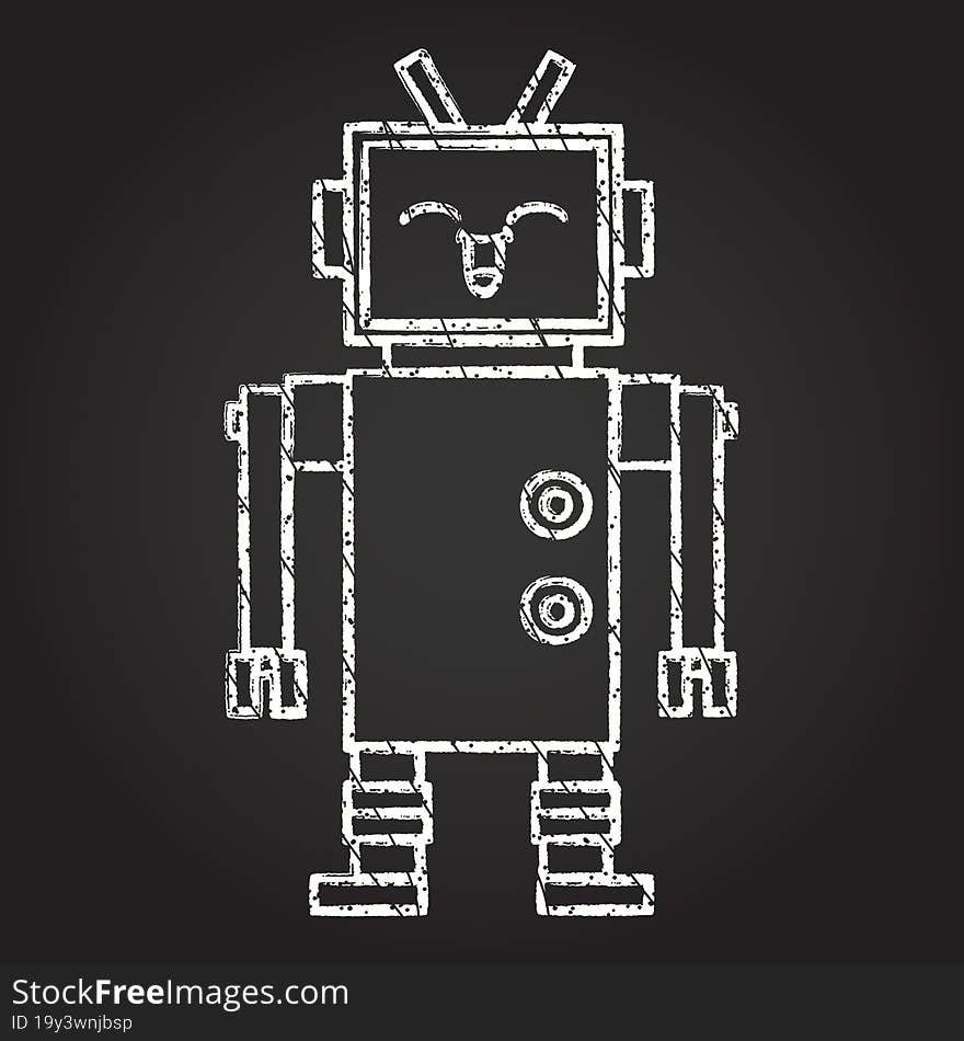 Robot Chalk Drawing