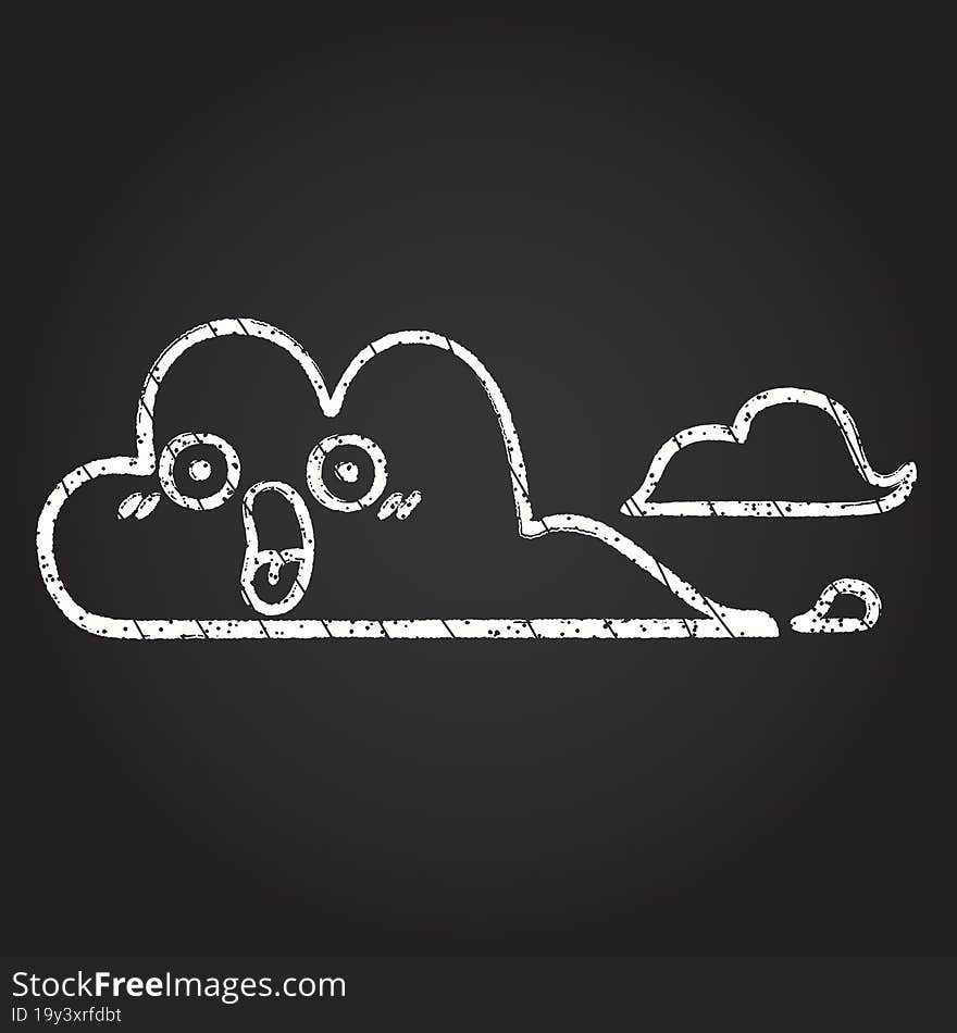 Cloud Chalk Drawing