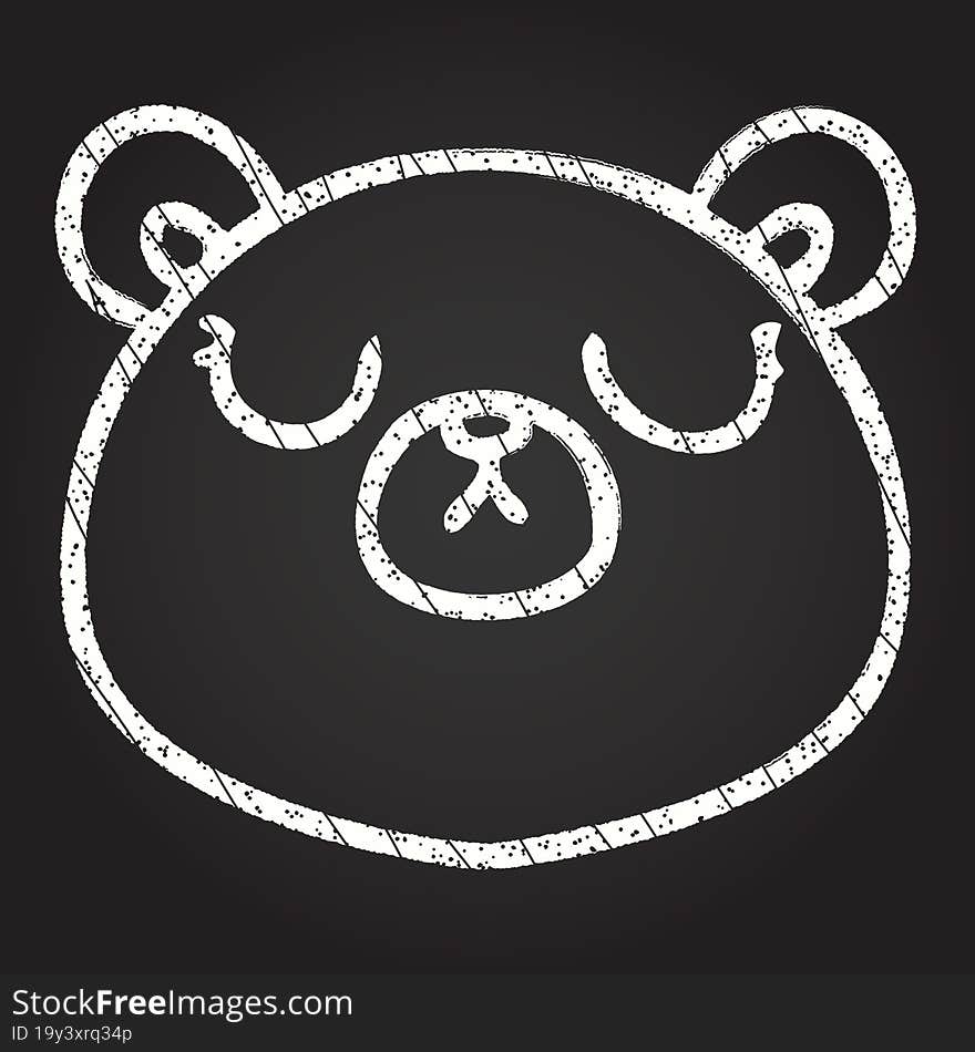 Cute Bear Chalk Drawing