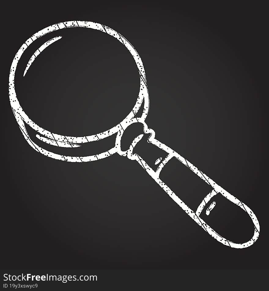 Magnifying Glass Chalk Drawing