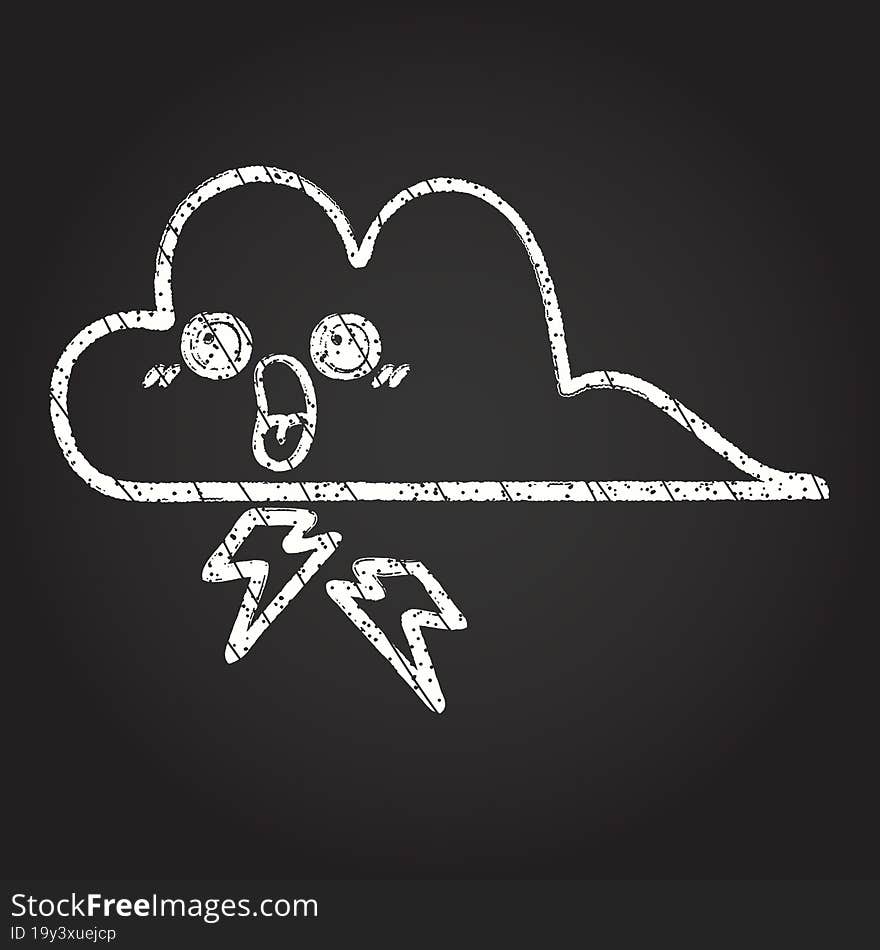 Cloud Chalk Drawing