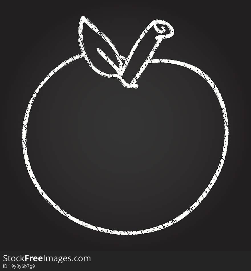 Apple Chalk Drawing