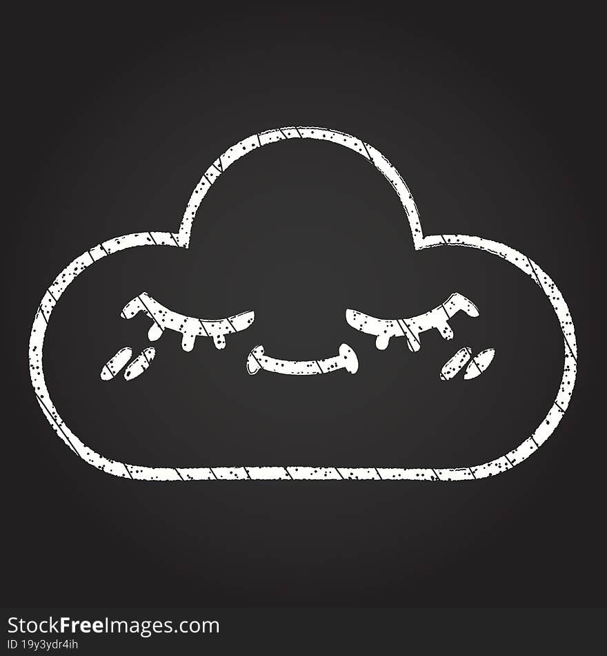 Cloud Chalk Drawing