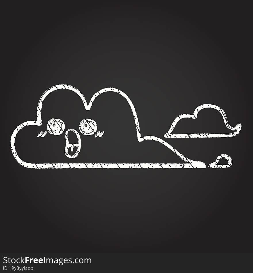 Cloud Chalk Drawing