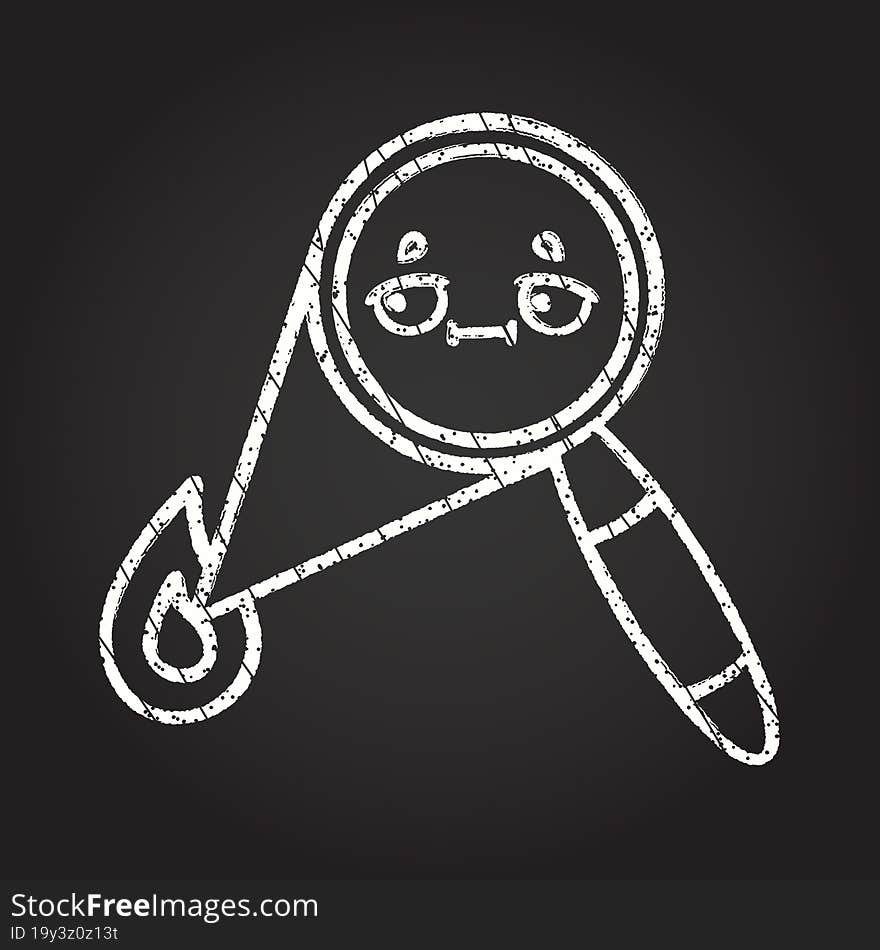 Magnifying Glass Chalk Drawing