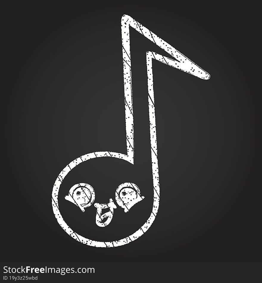 Music Note Chalk Drawing