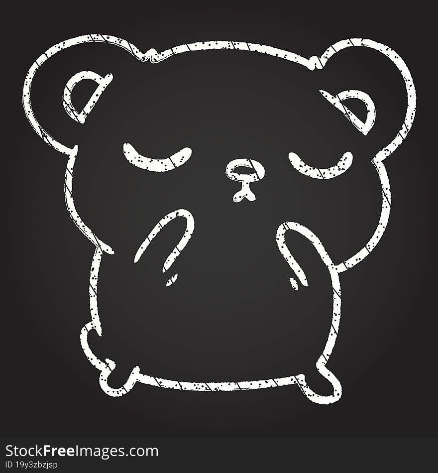 Cute Bear Chalk Drawing