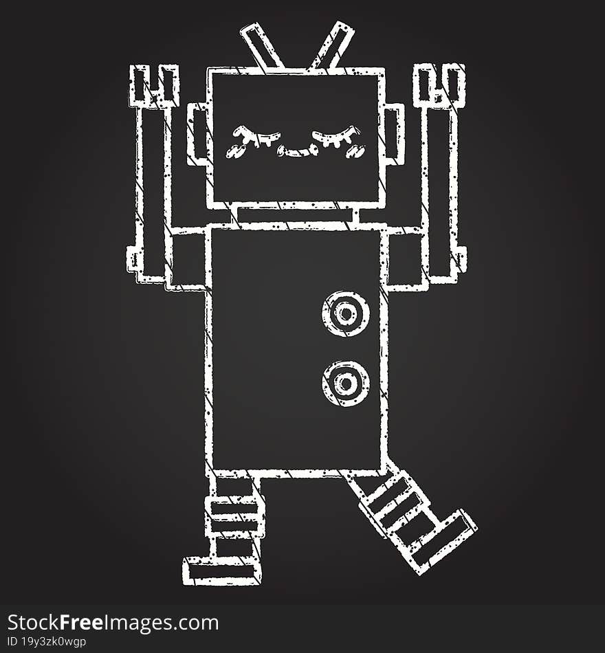 Robot Chalk Drawing