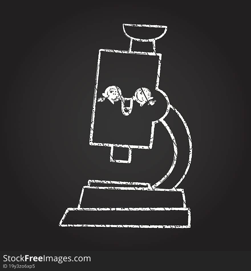 Microscope Chalk Drawing