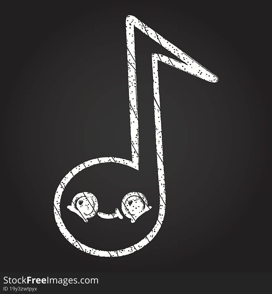 Music Note Chalk Drawing